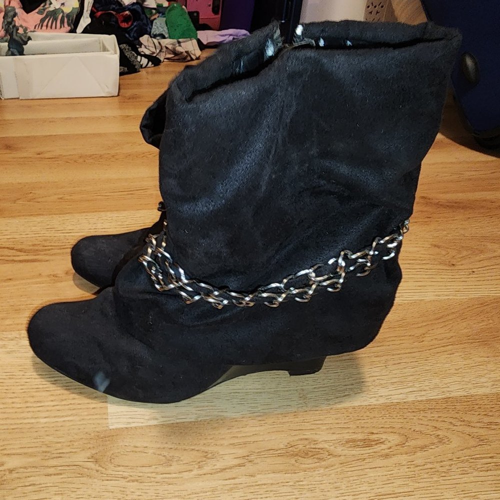Heeled Wedge booties